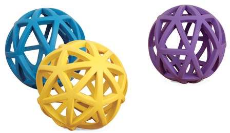 Brinquedo Chalesco Bola Estrelada para Petisco - Cores Variadas