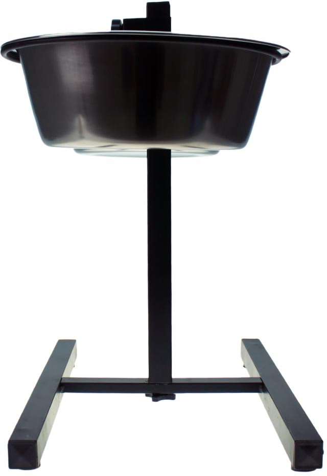 Comedouro Duplo de Inox Ajustável em Altura Chalesco - Tam. Único