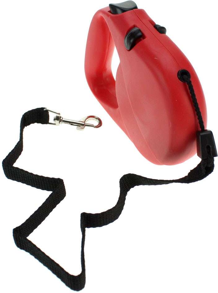 Guia Retrátil Vermelho até 15Kg - Tam. Único
