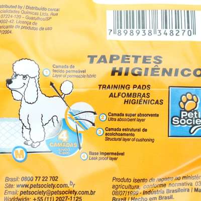 Tapete Higiênico Pet Society Tam M - 7 Unidades