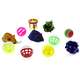 Brinquedo Jambo Ratinhos Coloridos e Sinos para Gatos - 11 Unidades