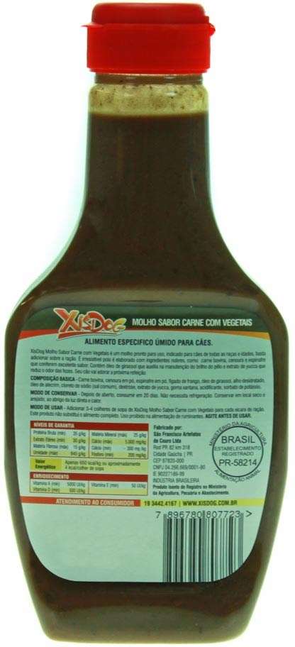 Molho Xis Dog Carne com Vegetais - 250 mL