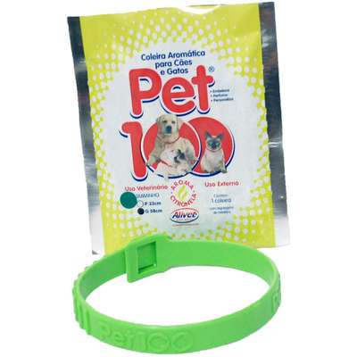Coleira Pet 100 Verde - Tam P
