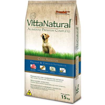 Ração Premier Vitta Natural Cães Adultos Frango e Cereais - 15kg