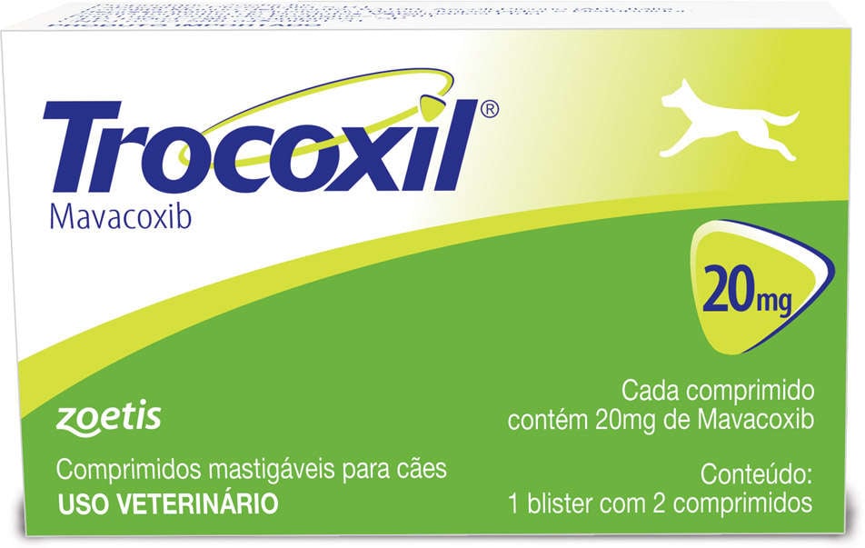 Anti-inflamatório Zoetis Trocoxil de 2 Comprimidos - 20 mg