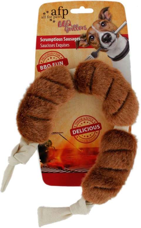 Brinquedo AFP Pet Salsichas de Pelúcia BBQ Scrumptious Sausages - Tam. G
