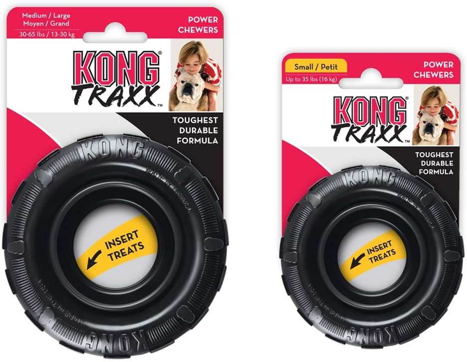 Brinquedo KONG Traxx Pneu Resistente Preto - Tam. M