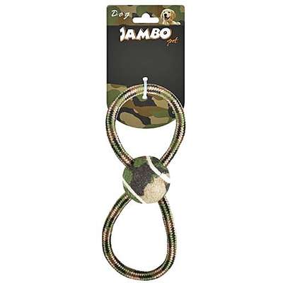 Brinquedo Jambo Corda Militar em 8 com Bola Tênis