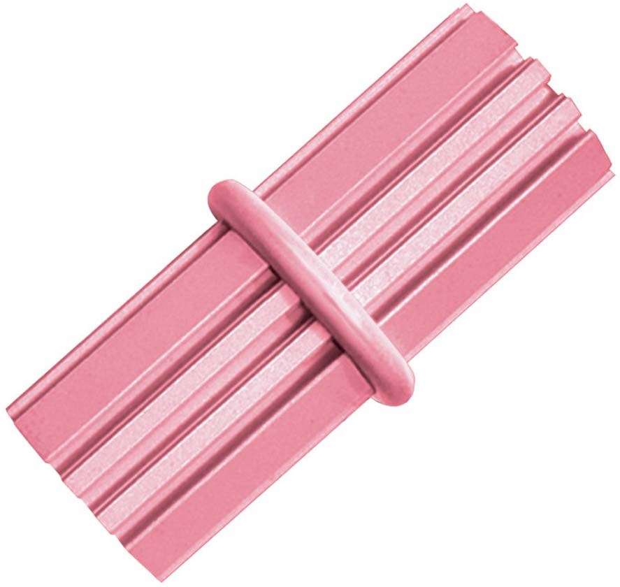 Brinquedo Interativo KONG Puppy Teething Stick Kp23 com Dispenser para Petisco Rosa - Tam. M
