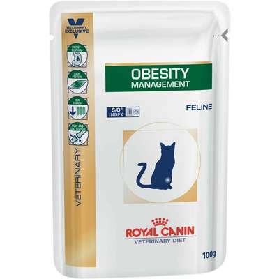 Ração Royal Canin Sachê Feline Veterinary Diet Obesity Management Wet - 100gr