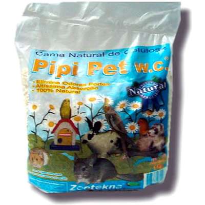 Cama Natural Zootekna PipiPet WC Erva Doce de Celulose para Roedores - 1kg