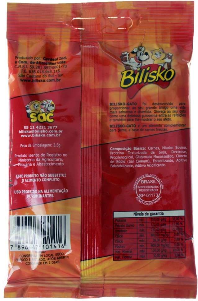 Snacks Bilisko Carne para Gato - 45 g