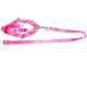 Conjunto Guia de Seda com Peitoral Rosa - Pequeno