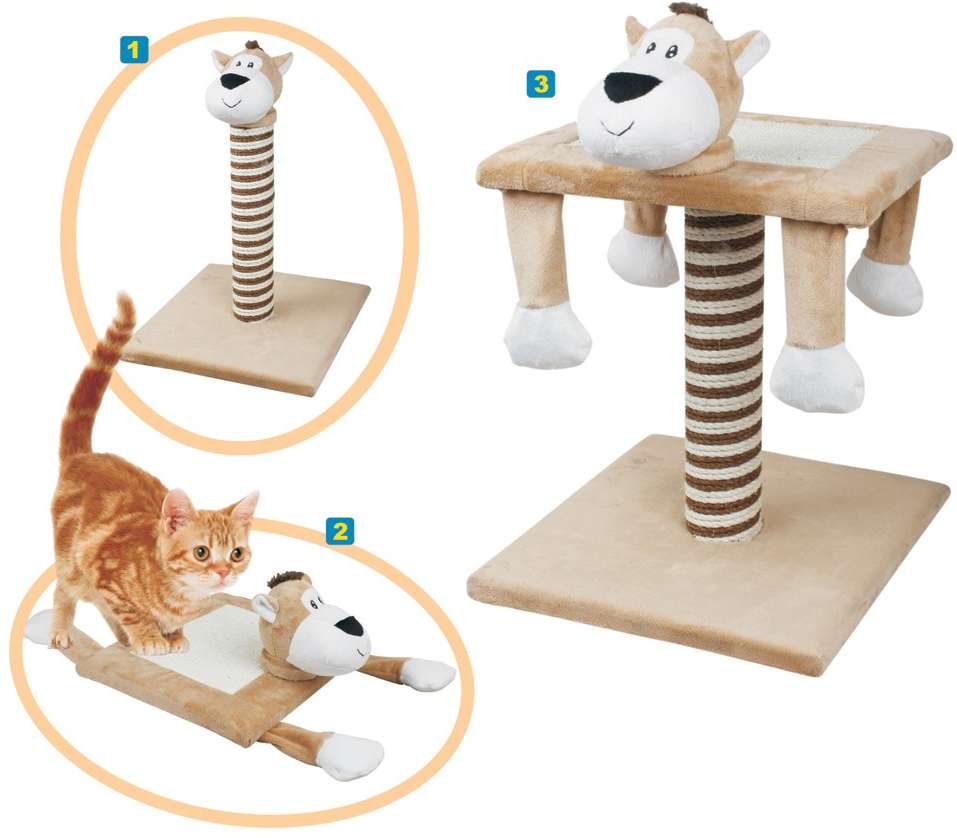 Brinquedo Arranhador de Gato 3 em 1 - Tam. Único