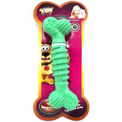 Brinquedo Osso Superbone Borracha Verde - Tam P