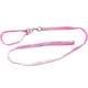Conjunto Guia de Seda com Coleira Furacão Pet Rosa