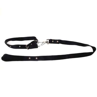 Conjunto Guia de Seda Larga com Coleira Preto - 25mm