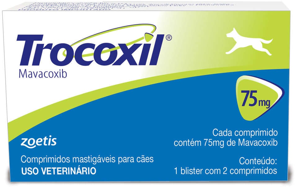 Anti-inflamatório Zoetis Trocoxil de 2 Comprimidos - 75 mg