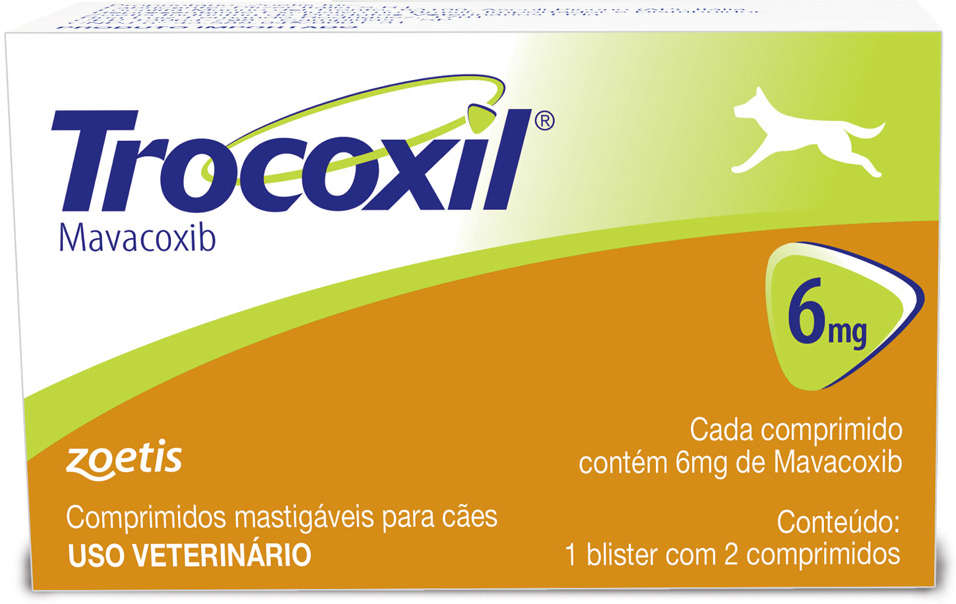 Anti-inflamatório Zoetis Trocoxil de 2 Comprimidos - 6 mg