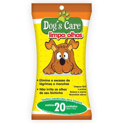Lenços Umedecidos Dog's Care Limpa Olhos - 20 Unidades
