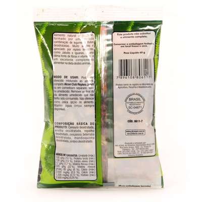 Ração Alcon Club Répteis, Jabuti, Iguana, Legumes e Frutas - 60gr