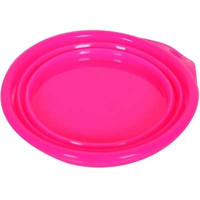 Comedouro American Pets Tigela de Silicone - Rosa - 420ml
