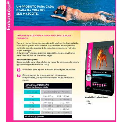 Ração Eukanuba Adult Large Breed Maintenance - 3kg