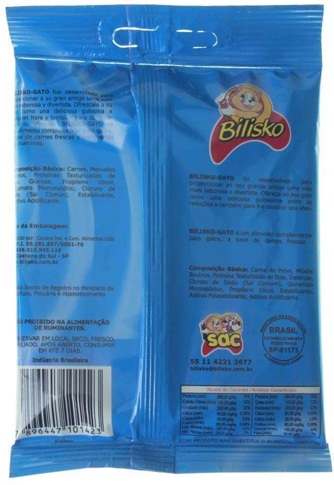 Bilisko Gato Sabor Peixe - 45 g