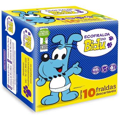 Fralda Higiênica Dog's Care EcoFralda do Bidu para Macho com 10 unidades - Tam P