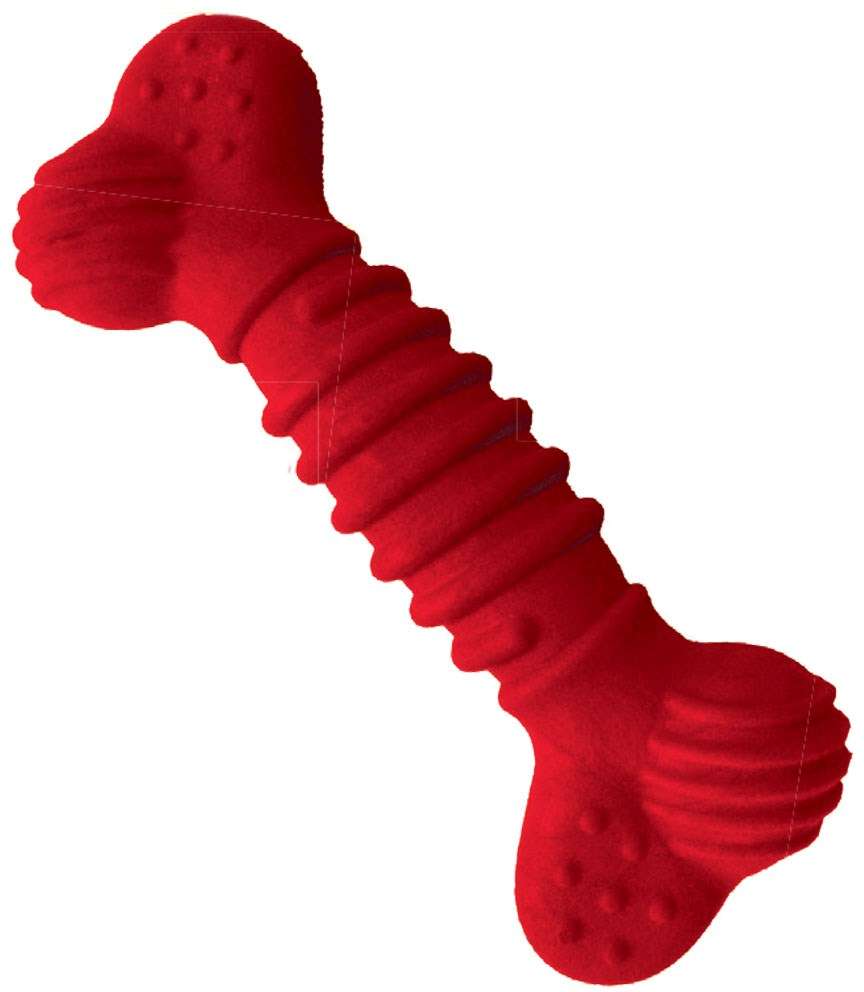 Brinquedo Osso Superbone Borracha Vermelho - Tam. G