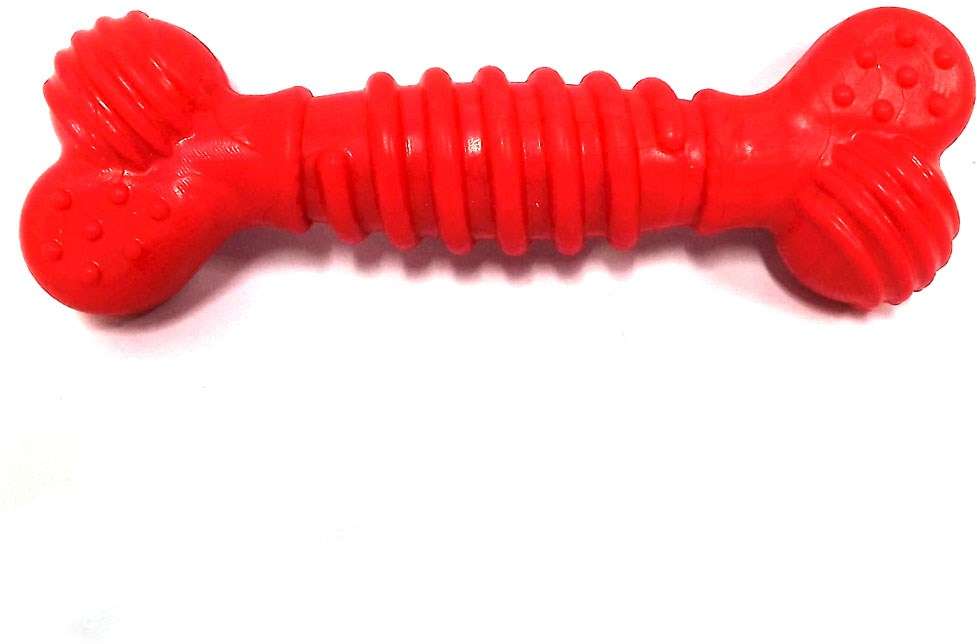 Brinquedo Osso Superbone Borracha Vermelho - Tam. G