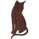 Adesivo de Parede - Gato Jacarandá