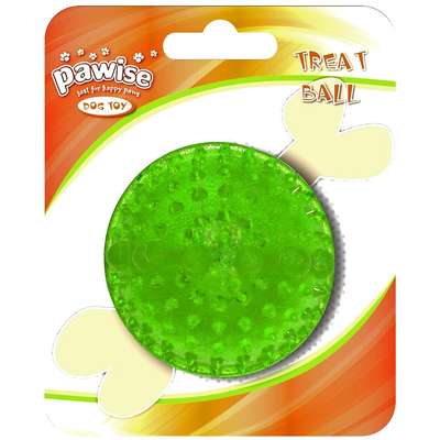 Brinquedo Pawise Bola de Borracha Verde com Dispenser para Petisco - Pequeno