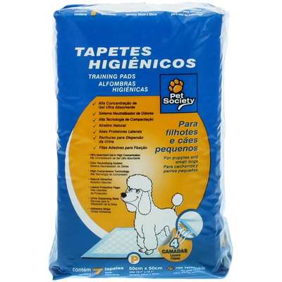 Tapete Higiênico Pet Society Tamanho P - 7 Unidades