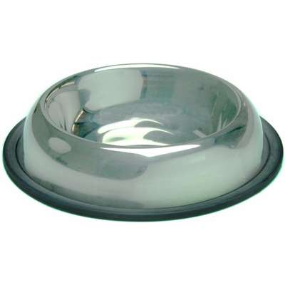 Comedouro em Inox Natural Curvado Anti-derrapante American Pets Pequeno - 480ml