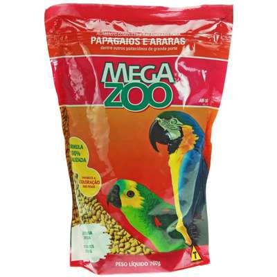 Ração Extrusada para Papagaios e Araras Megazoo - 700gr