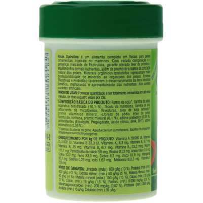 Ração Alcon Gold Spirulina Flakes Frasco - 10gr