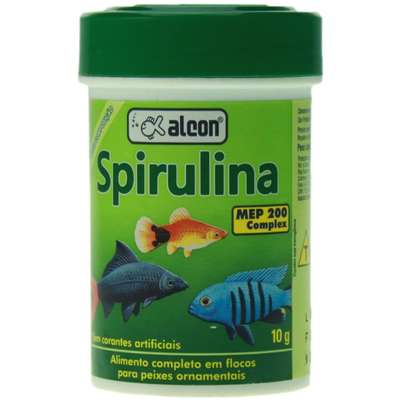 Ração Alcon Gold Spirulina Flakes Frasco - 10gr