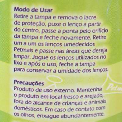 Lenços Umedecidos Petmais Fresh Pet para Gatos - 75 Unidades