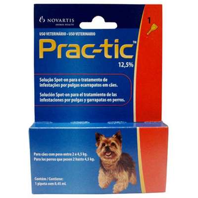 Anti Pulgas e Carrapatos Novartis Prac-Tic para Cães de 2 a 4,5kg