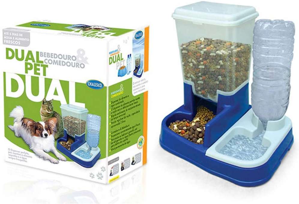 Bebedouro e Comedouro Chalesco Dual Pet - Tam. Único