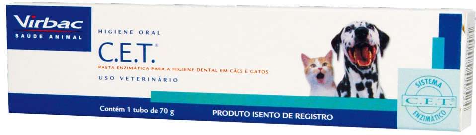 Pasta Dental Virbac Enzimática C.E.T para Cães e Gatos - 70 g