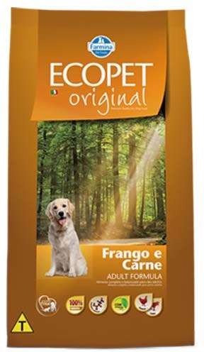 Ração Farmina Ecopet Original Carne e Frango para Cães Adultos - 15Kg