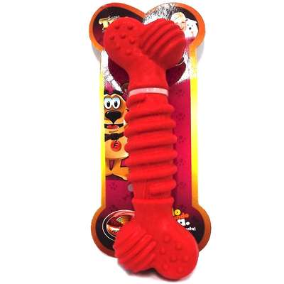 Brinquedo Osso Superbone Borracha Vermelho - Tam G