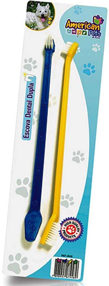 Escova de Dente Cabo Longo American Pets - 2 Unidades