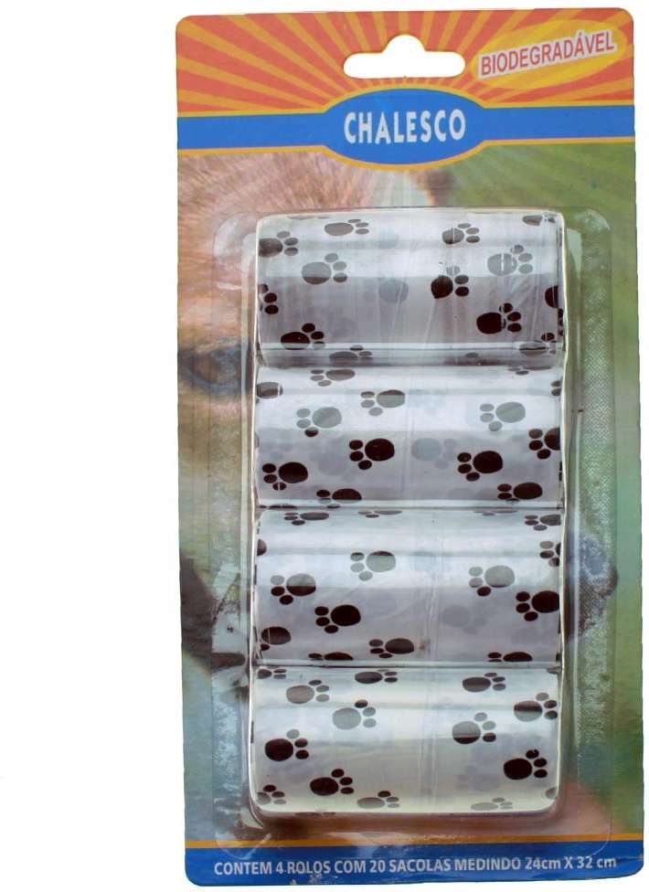Refil Chalesco Sacolas Biodegradáveis para Kit Higiênico - Cores Variadas