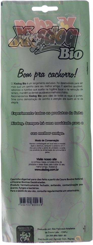 Osso XisDog Bio Trança Médio - 2 Unidades