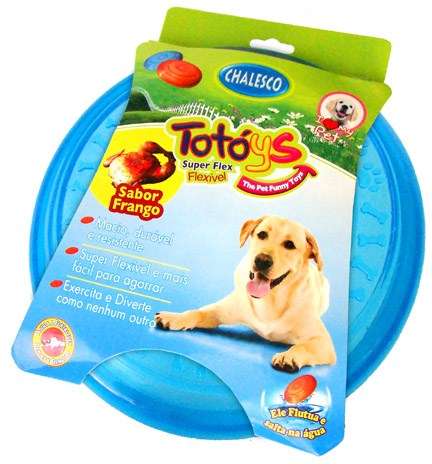 Brinquedo Chalesco Frisbee Totóys Disco Flex Sabor Frango - Cores Variadas