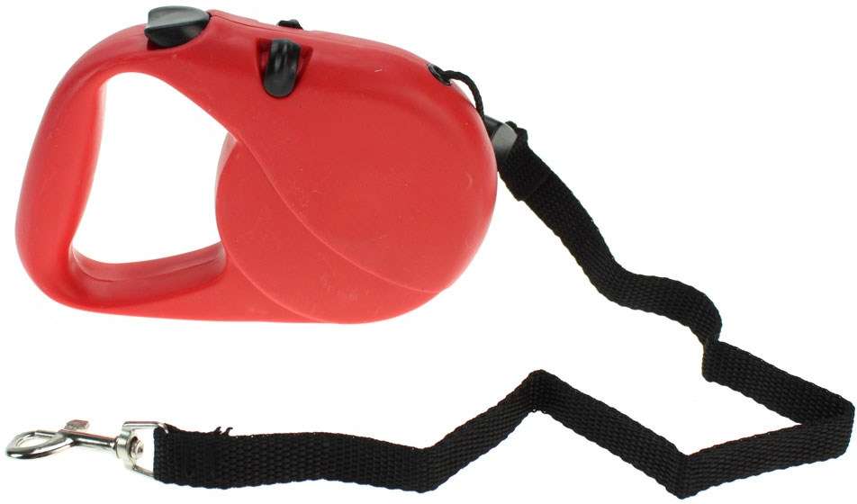 Guia Retrátil Vermelho até 15Kg - Tam. Único