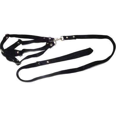 Conjunto Guia de Seda com Peitoral Preto - Mini